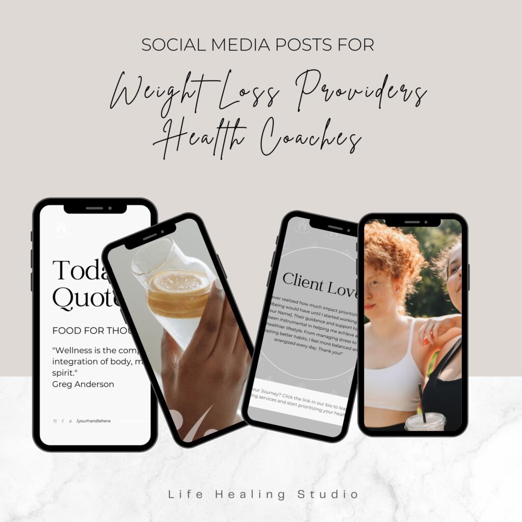 Social Media Manager Instagram Template Editable Designs for Health Coaches Life Coach Social Media Template