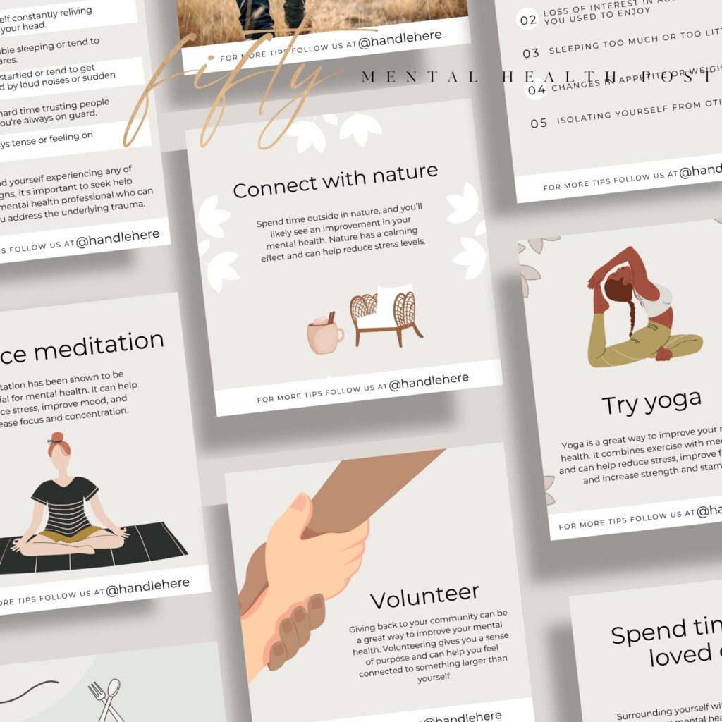 Therapist Instagram Posts, Mental Health Templates, Psychologist Social Media, Counselor, Therapy, Counseling, Psychology, Canva Templates