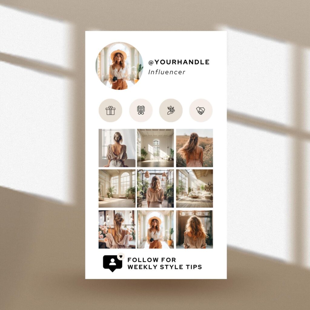 Business Card Template Vertical Business Card Photo Business Card Design Editable Canva Template Template for Business Card Instant Download