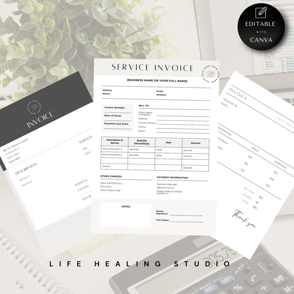 Invoice Template Editable Small Business Billing Invoice Template Billing Receipt Form Editable Receipt for Efficient Invoicing