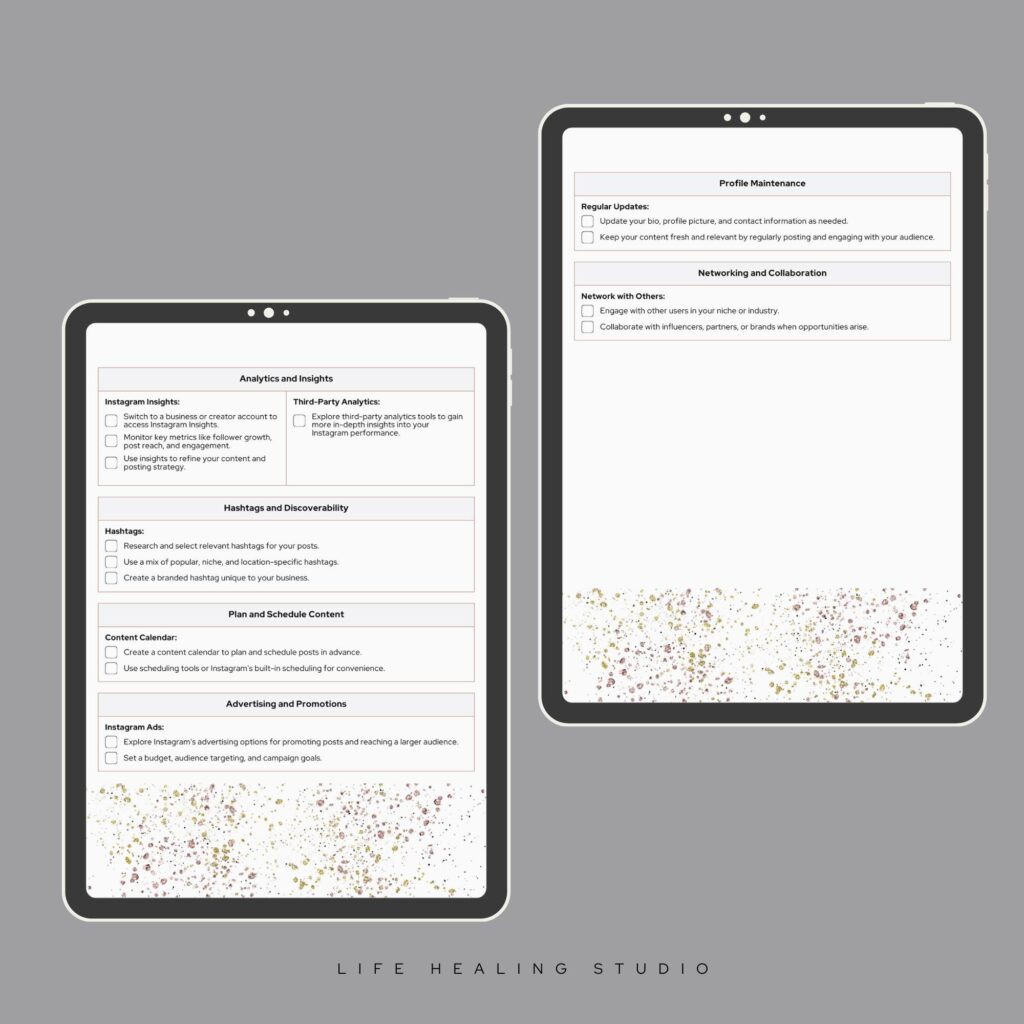 Instagram Bio Template Instagram Profile Set Up Checklist Bio Checklist Planner Template Instagram Template Social Media Manager